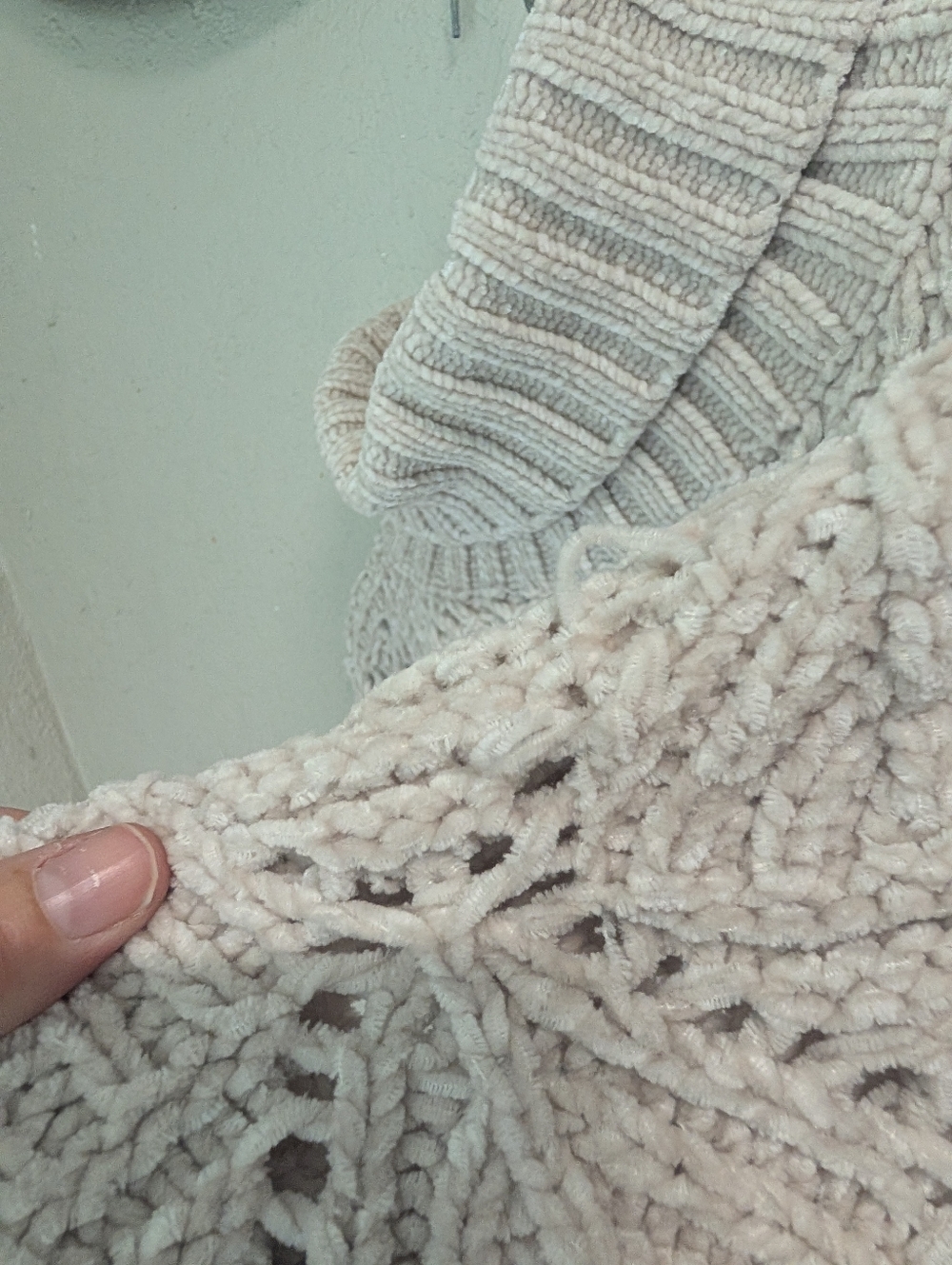 Turtleneck Cable Knit Sweater S Cream Cottagecore Fisherman Lagenlook Open Weave - Picture 2 of 11